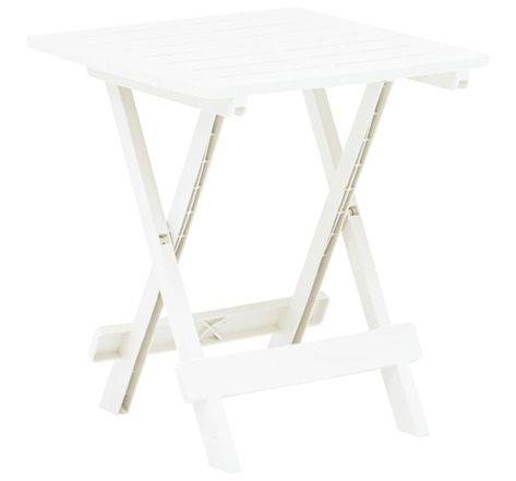 Vidaxl table pliable de jardin blanc 45x43x50 cm plastique