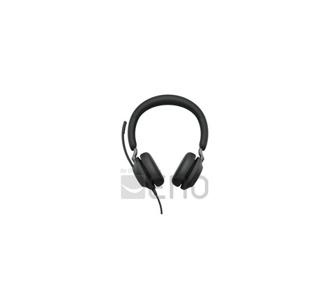 Jabra Evolve2 40 Casque PC stereo écouteurs certifié UC à réduction du bruit avec technologie d`appel à 3 microphones - Câble US