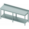 Table inox professionnelle avec etagère & renfort - profondeur 700 - stalgast -  - acier inoxydable2800x700 x700x100mm
