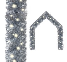 vidaXL Guirlande de Noël avec lumières LED 20 m Argenté