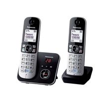 Panasonic KX-TG6822 Duo Téléphones Sans fil Répondeur Noir Gris