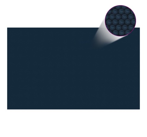 vidaXL Film solaire de piscine flottant PE 260x160 cm Noir et bleu