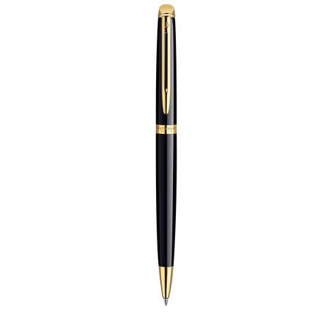 Waterman hemisphere stylo bille  noir brillant  recharge bleue pointe moyenne  coffret cadeau