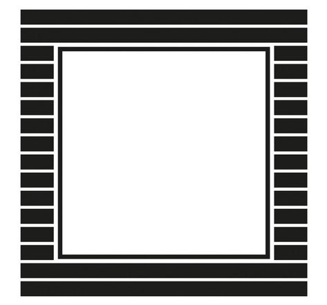 12 stickers carrés 6,3 cm - Rayures noires et blanches