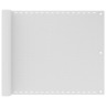 Vidaxl écran de balcon blanc 75x500 cm pehd