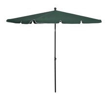Vidaxl parasol de jardin avec mât 210x140 cm vert