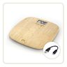 LITTLE BALANCE 8228 Bambou Soft USB, Pese-personne sans pile, Rechargeable USB, 180 kg / 100 g, Bambou véritable