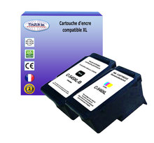 2x cartouches compatibles avec canon pixma ip2800 ip2850 remplace canon pg545xl, cl546xl (noire+couleur) - t3azur