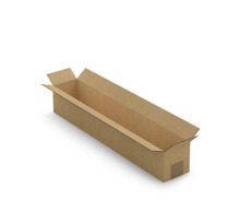 Caisse carton longue simple cannelure à grande ouverture RAJA 60x10x10 cm (colis de 10)