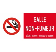 Autocollant vinyl - Salle non fumeur - L.200 x H.100 mm UTTSCHEID