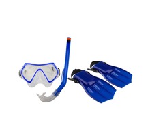 Masque de plongée junior waimea + masque/tube/palmes bleu cobalt/noir
