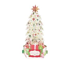 Carte De Voeux Noël Pop Up 3d - Sapin Blanc - Draeger paris