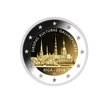 Pièce de monnaie 2 euro commémorative Lettonie 2014 – Riga