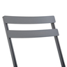 Salon de jardin bistro pliable - table carrée dim. 60l x 60l x 71h cm avec 2 chaises - métal thermolaqué gris