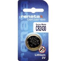 Blister de 1 Pile bouton lithium CR2430 3V 285 mAh RENATA