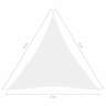 Vidaxl voile de parasol tissu oxford triangulaire 6x6x6 m blanc