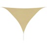 vidaXL Voile de parasol tissu oxford triangulaire 3 6x3 6x3 6 m beige