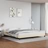 vidaXL Cadre de lit avec tête de lit Crème 200x200 cm Similicuir