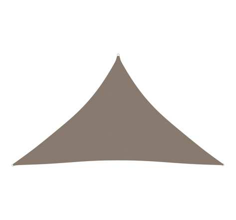 vidaXL Voile de parasol tissu oxford triangulaire 3 5x3 5x4 9 m taupe