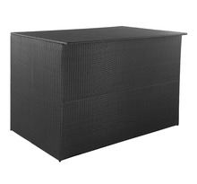 vidaXL Boîte de rangement de jardin noir 150x100x100 cm résine tressée