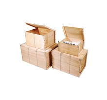 (lot  8 caisses) caisse bois contreplaqué mussy® - paquet de 8 445 x 390 x 295mm