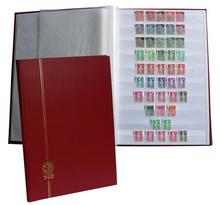 PERFECTA : Classeur fixe pour timbres (Grand modèle-Pages Blanches-16p. Grenat)