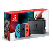 Nintendo nintendo switch + joy-con droit (rouge) et gauche (bleu) + splatoon 2 - console de jeux-vidéo nouvelle génération avec capacité 32 go + manette + splatoon 2