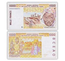 Billet de Collection 1000 Francs 2001 Afrique de l'Ouest (K Sénégal) - Neuf - P711Kk
