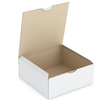 Boîte carton blanche d'expédition RAJAPOST 25x25x10 cm (colis de 50)