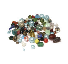 Perles en verre, sachet 75 g, couleurs assorties
