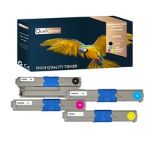 Qualitoner x4 toners 44469804 (noir + cyan + magenta + jaune) compatible pour oki