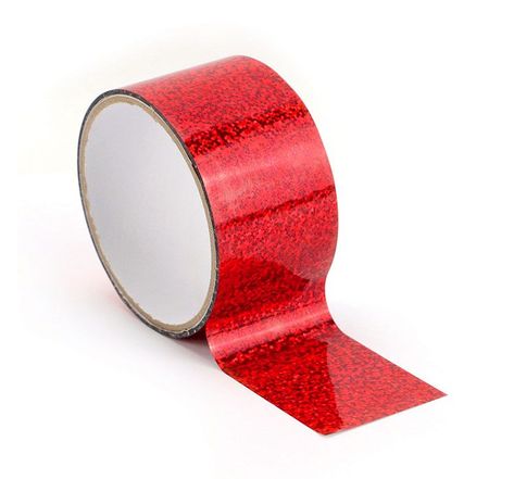 Ruban adhésif large queen tape 4 8cm holographic rouge