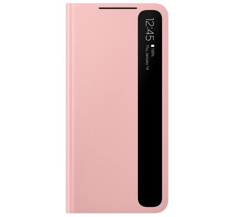 Smart Clear View Cover S21 Rose