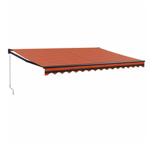 vidaXL Auvent rétractable orange et marron 4 5x3 m tissu et aluminium