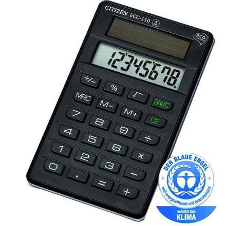 Calculatrice ECC-110 8 Chiffres Solaire CITIZEN