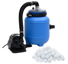 Vidaxl pompe de filtration de piscine noir et bleu 4 m³/h