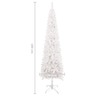 Vidaxl arbre de noël mince avec led blanc 180 cm