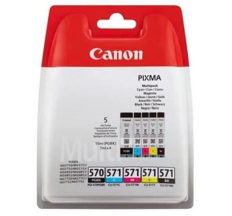Canon pack de 4 cartouches pgi-570/cli-571 pgbk/bk/c/m/y - noir + couleur