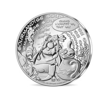 Astérix - gourmandise - monnaie de 10€ argent colorisée