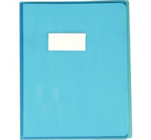 Protège-cahier cristalux sans rabat PVC 22/100ème 17 x 22 cm bleu CALLIGRAPHE