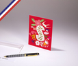 Carte simple Bouton d'or créée et imprimée en France - La lettre S