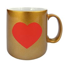 Tasse en céramique doré Coeur by Cbkreation