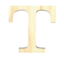 Alphabet en bois 19 cm Lettre T - Artémio
