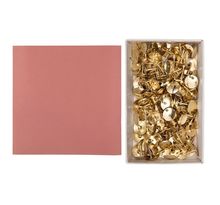 Papier 30,5 x 30,5 cm rose boudoir + 150 punaises dorées