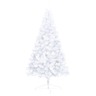 vidaXL Demi-arbre de Noël artificiel pré-éclairé et boules blanc 150cm