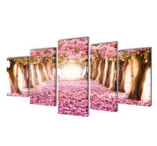 Set de toiles murales imprimées cerisiers en fleurs 200 x 100 cm