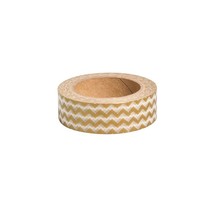 Washi tape zigzag doré - 15 m x 1 5 cm