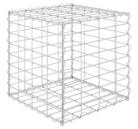 vidaXL Lit surélevé cube à gabion Fil d'acier 40x40x40 cm