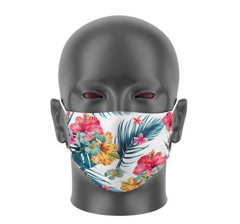 Masque Bandeau Fleuri - Taille S - Masque tissu lavable 50 fois