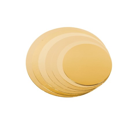 (lot   100 ronds) rond pâtissier or épais diamètre 28cm